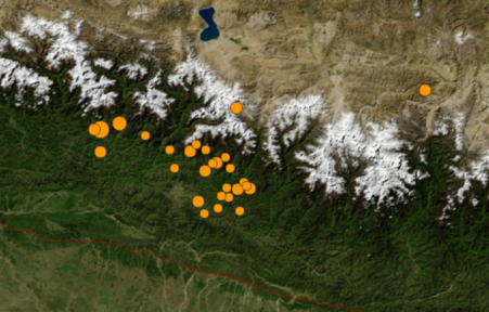 ネパール地震の画像