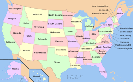 アメリカ合衆国の州の画像
